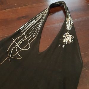 Black halter top